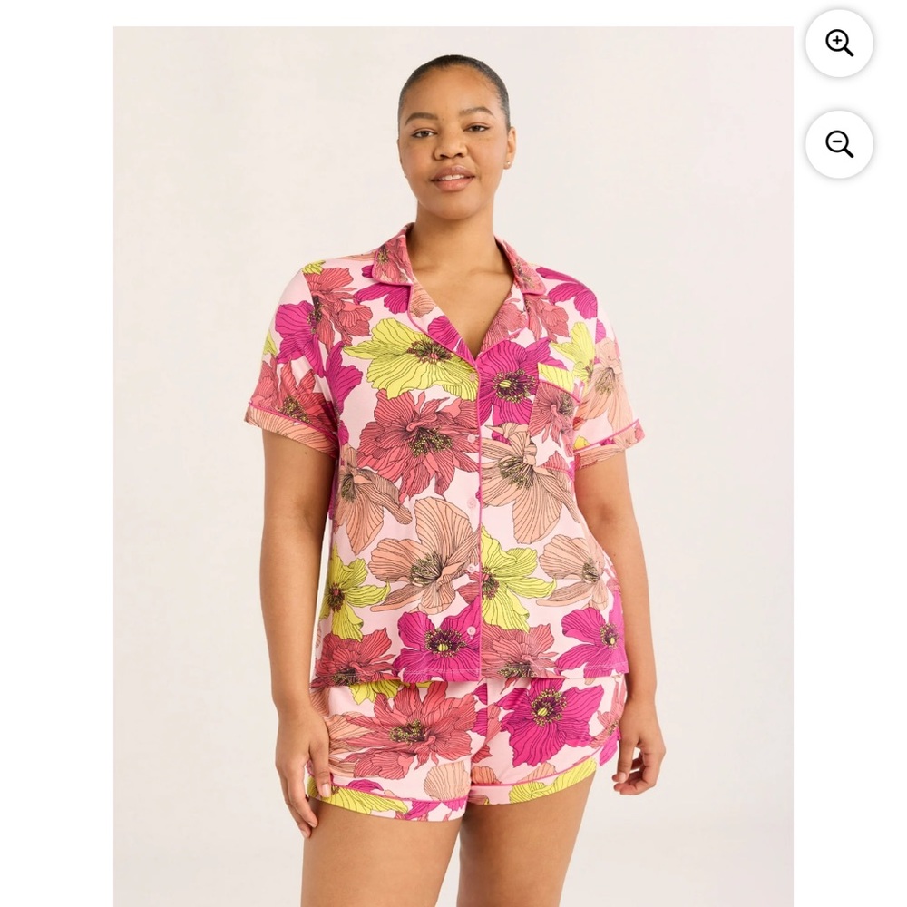 Joyspun Pink and Orange Floral Pajama set